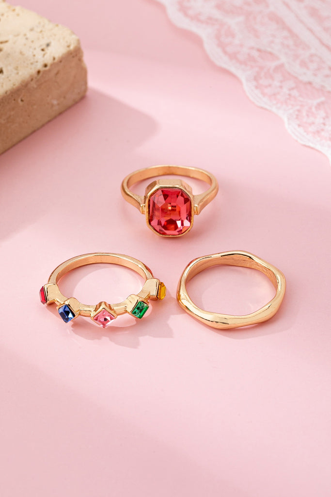 Rainbow Gemstone Organic Statement Ring | 80R238