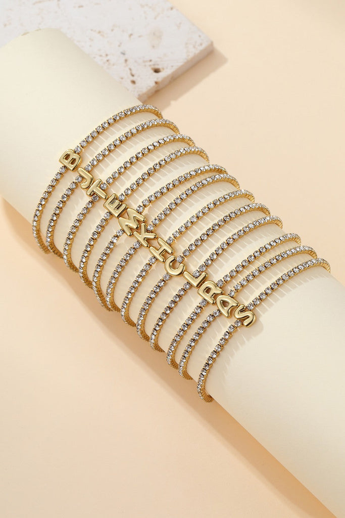 18K STAINLESS STEEL TARNISH FREE INITIAL BRACELET | 40B5246