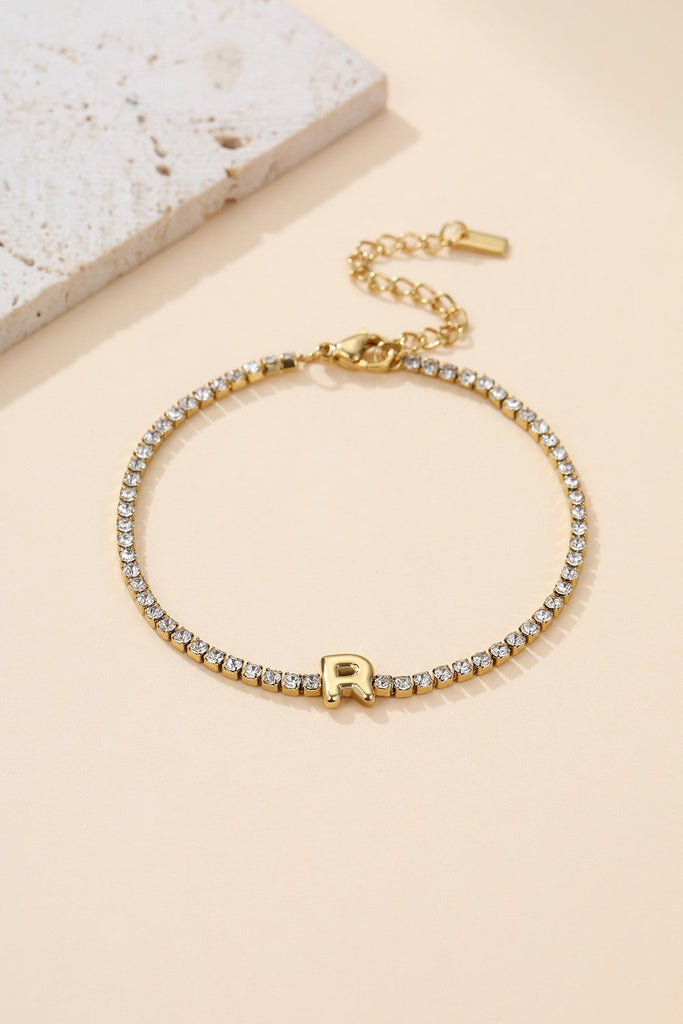 18K STAINLESS STEEL TARNISH FREE INITIAL BRACELET | 40B5246