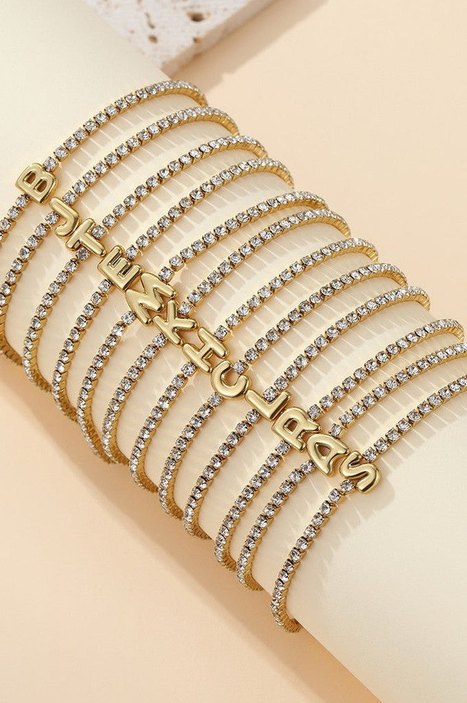 18K STAINLESS STEEL TARNISH FREE INITIAL BRACELET | 40B5246