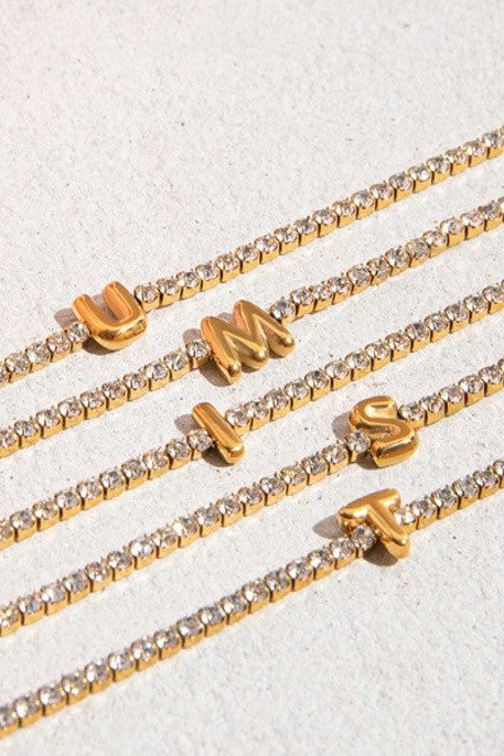 18K STAINLESS STEEL TARNISH FREE INITIAL BRACELET | 40B5246