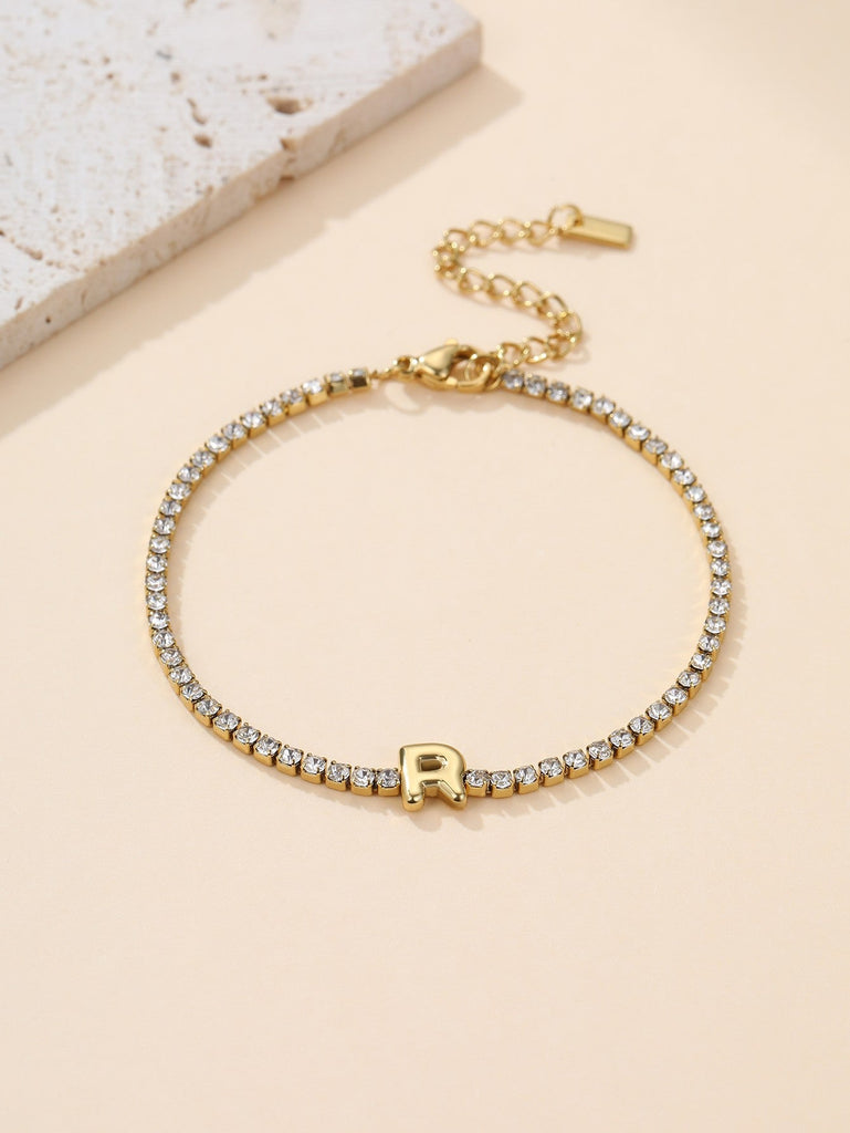 18K STAINLESS STEEL TARNISH FREE INITIAL BRACELET | 40B5246