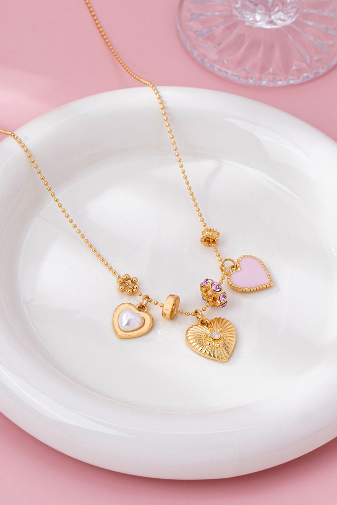 Multi-Heart Charm Necklace | 80N92883