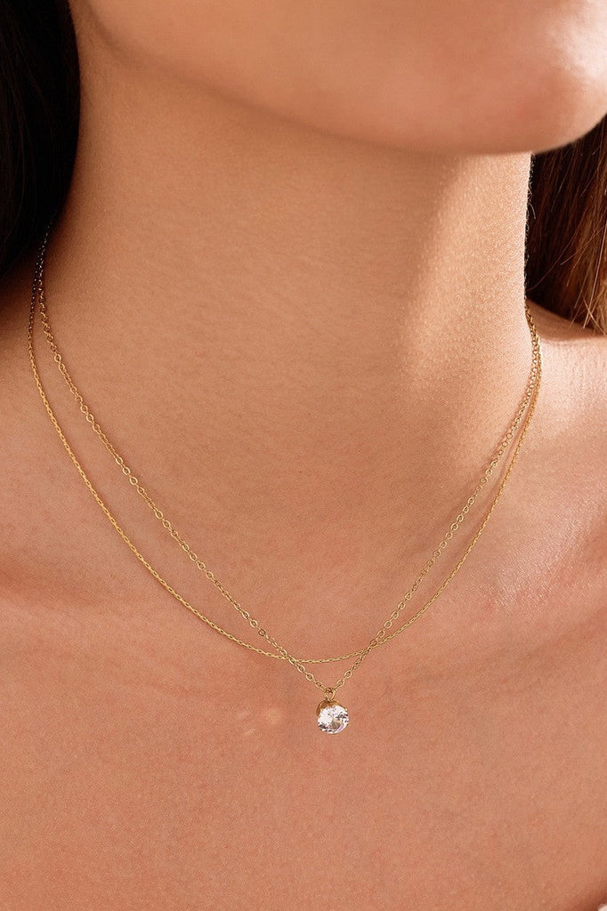 18K STAINLESS STEEL TARNISH FREE LAYERED NECKLACE | 40NK9682