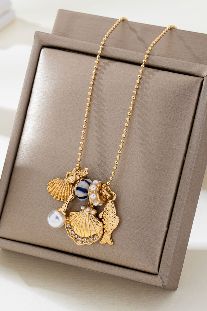 Nautical Charm Ball Chain Necklace | 80N92909