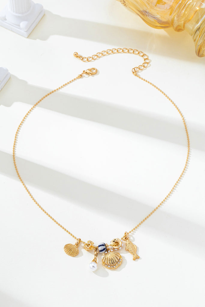 Nautical Charm Ball Chain Necklace | 80N92909