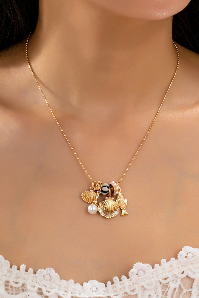 Nautical Charm Ball Chain Necklace | 80N92909