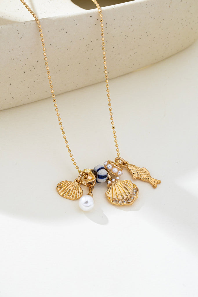 Nautical Charm Ball Chain Necklace | 80N92909