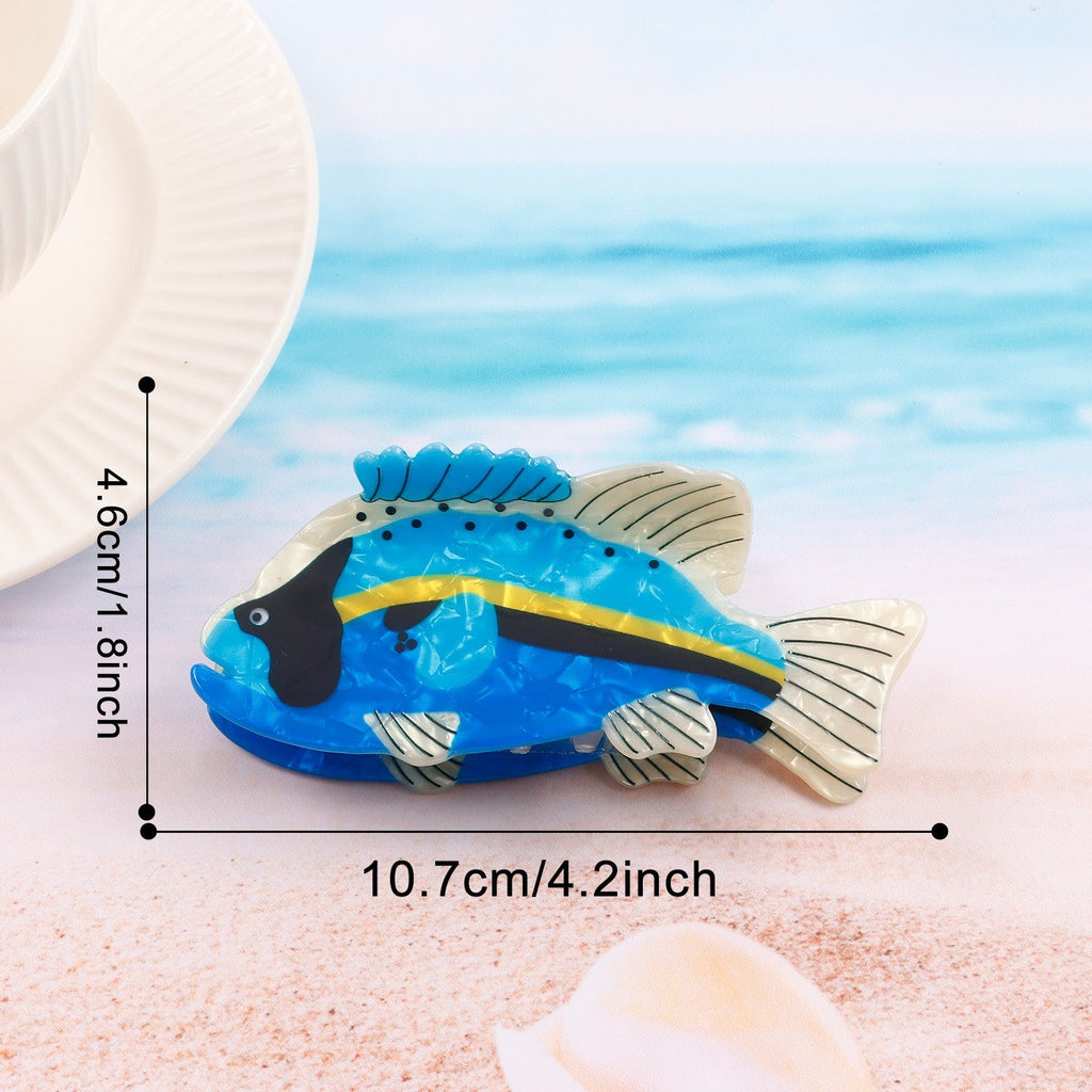Jumbo Vibrant Fish-Shaped Acrylic Hair Claw Clip | 40H1157
