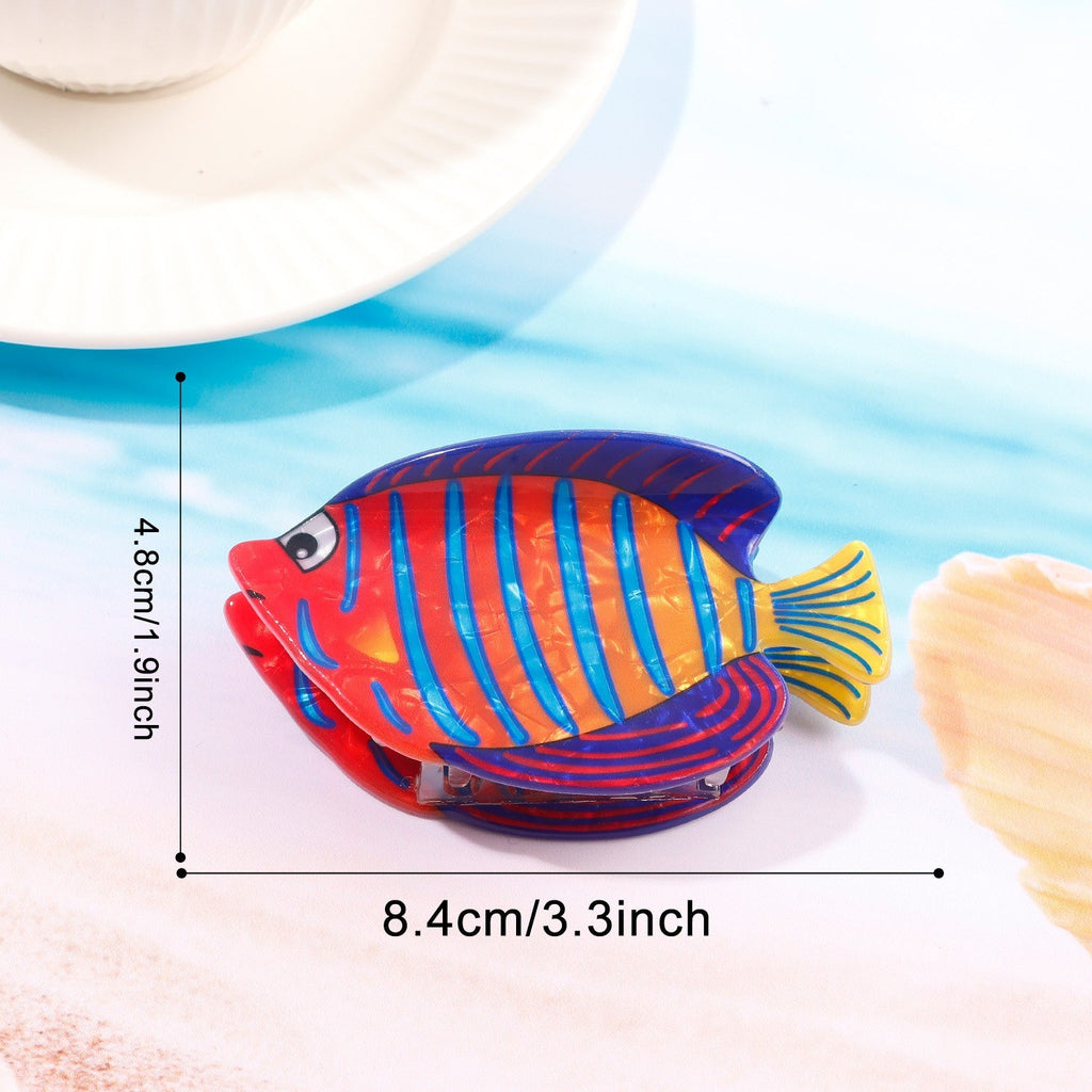 Jumbo Vibrant Fish-Shaped Acrylic Hair Claw Clip | 40H1157