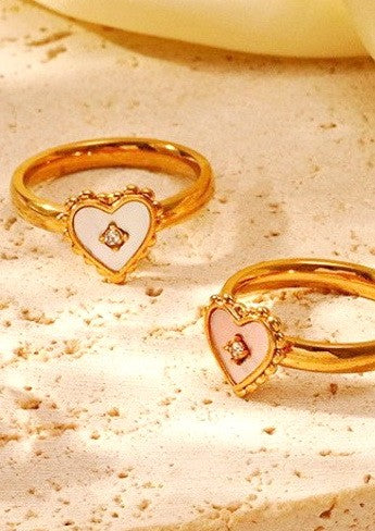 18K STAINLESS STEEL TARNISH FREE SHELL RING | 40R150