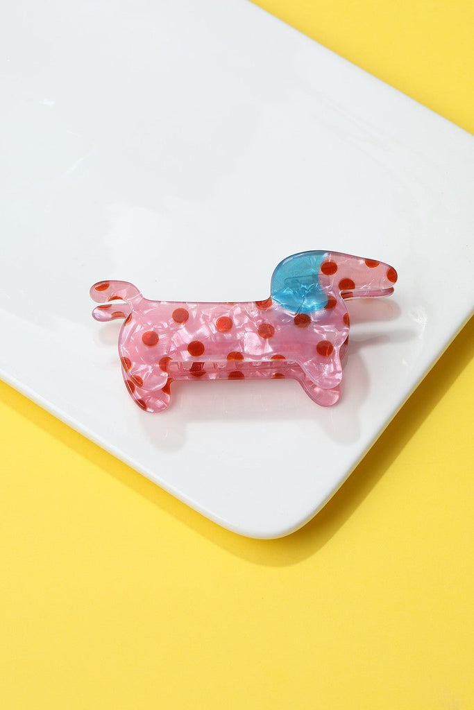 JUMBO POLKA DOT DOG HAIR CLAW CLIPS | 40H1077