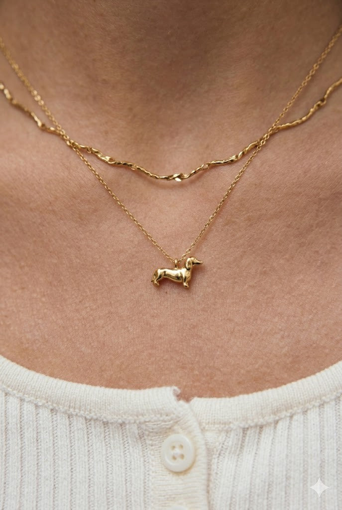 18K STAINLESS STEEL TARNISH FREE DOG NECKLACE | 40NK9696