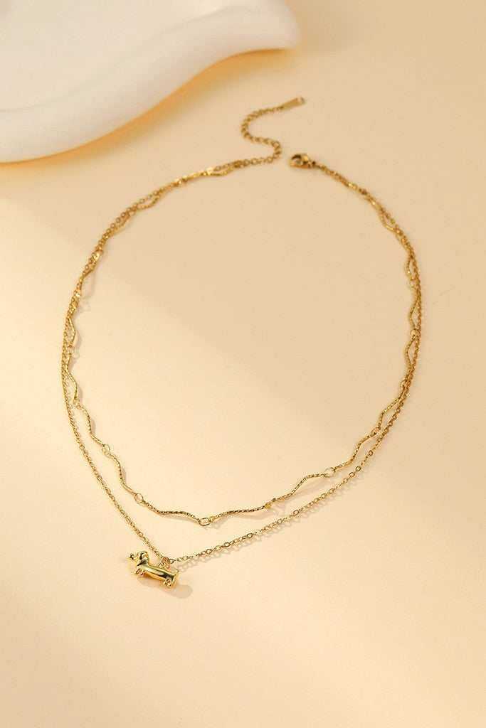 18K STAINLESS STEEL TARNISH FREE DOG NECKLACE | 40NK9696