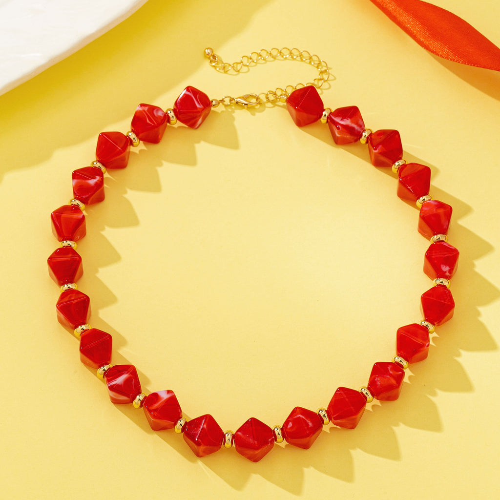 Faceted Resin Briolette Necklaces | 80N92987