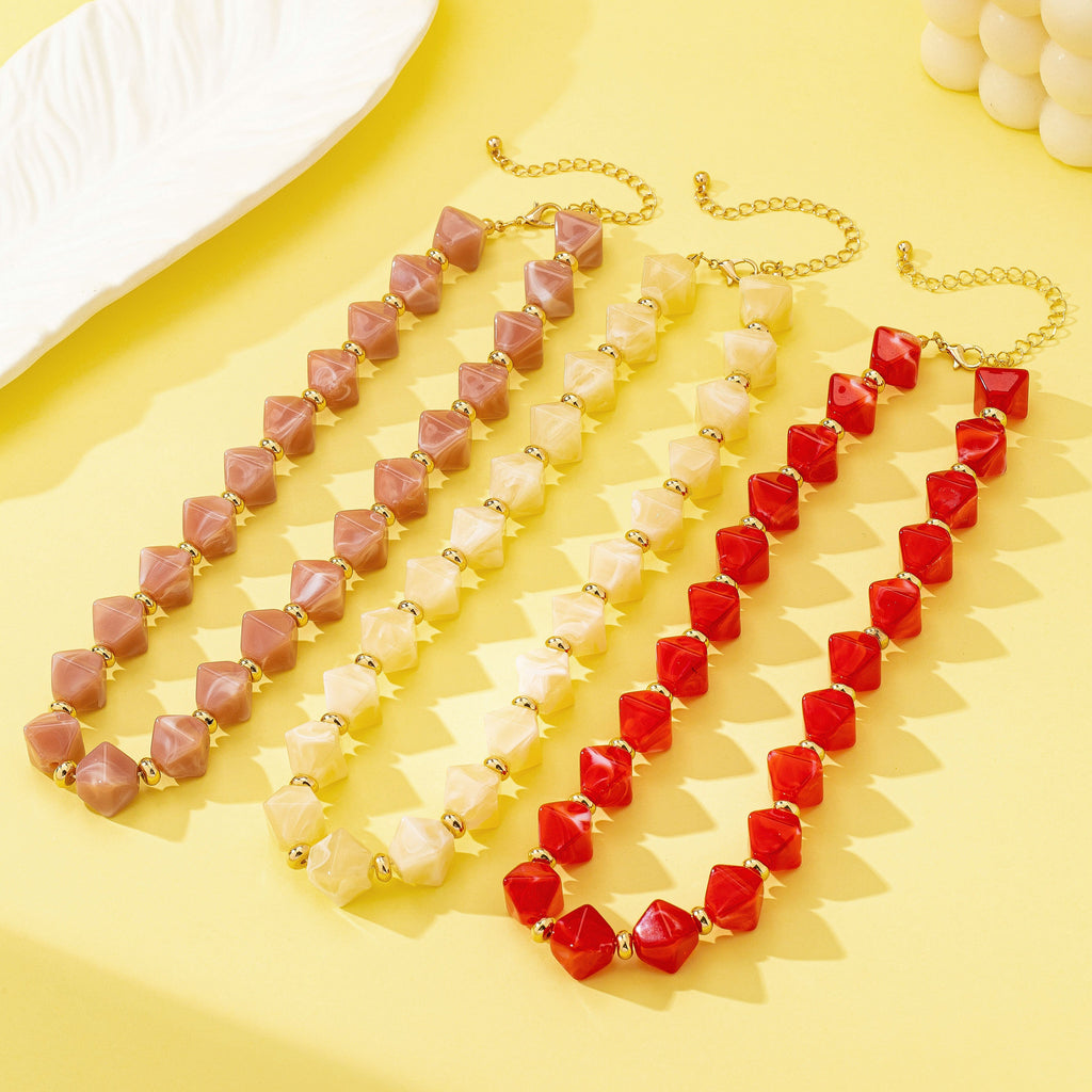 Faceted Resin Briolette Necklaces | 80N92987