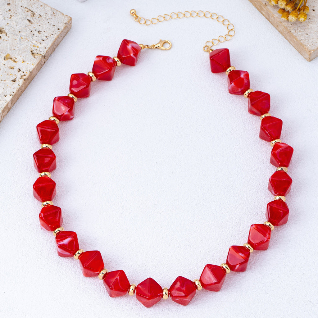 Faceted Resin Briolette Necklaces | 80N92987