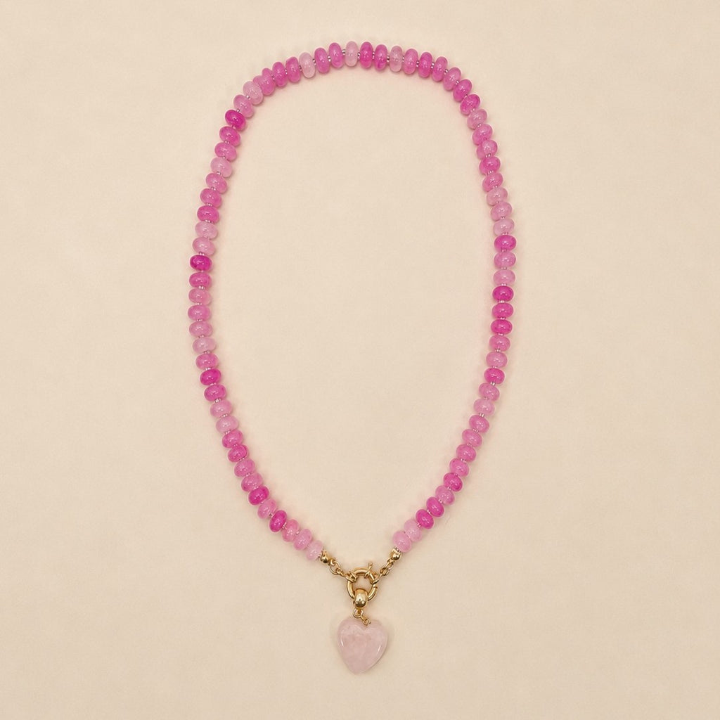 Natural Stone Semi-Precious Glass Mixed Necklace | 40NK9702