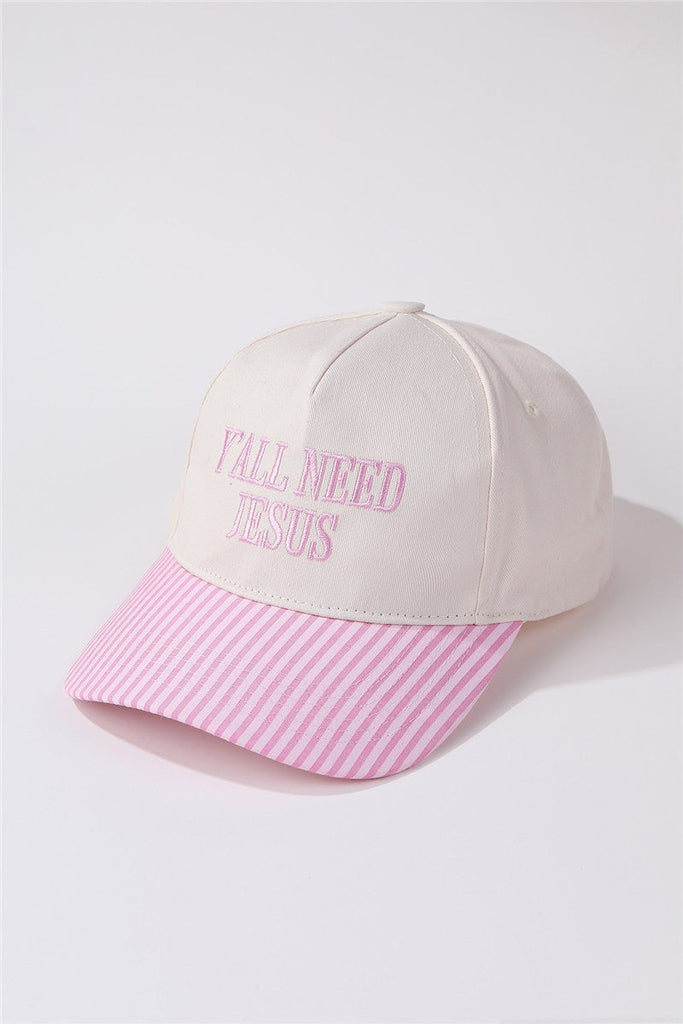 "Y'all Need Jesus" Stripe Baseball Cap | 40HW755