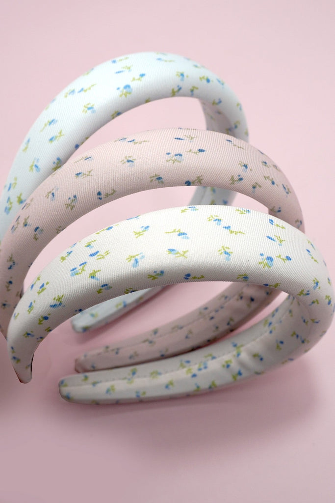 FLORAL PUFFED SPA HEADBAND HAIR BAND | 40HB197