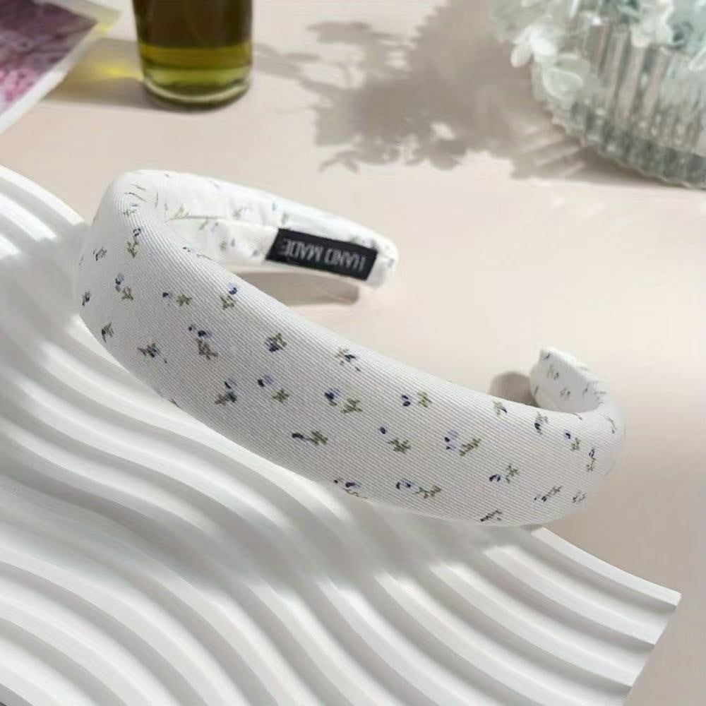 FLORAL PUFFED SPA HEADBAND HAIR BAND | 40HB197