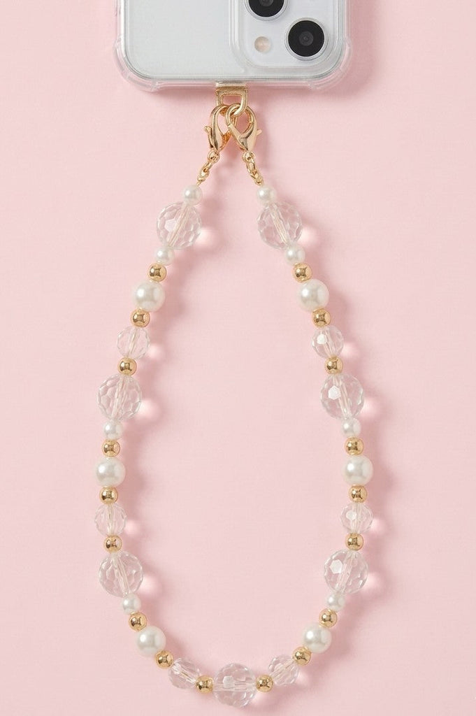 Pearl and Faceted Crystal Beaded Lanyard | 40CA100