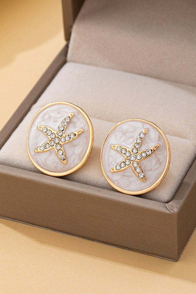 Starfish Medallion Stud Earrings | 80E62189