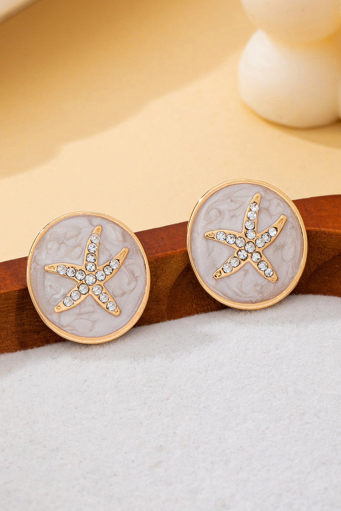 Starfish Medallion Stud Earrings | 80E62189