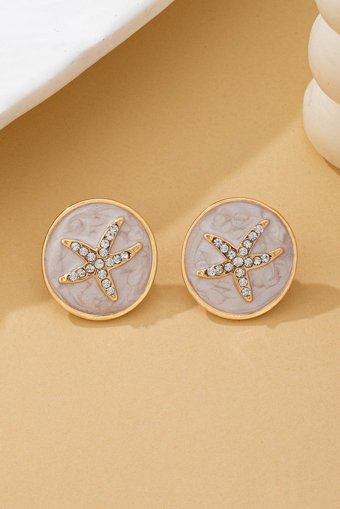 Starfish Medallion Stud Earrings | 80E62189