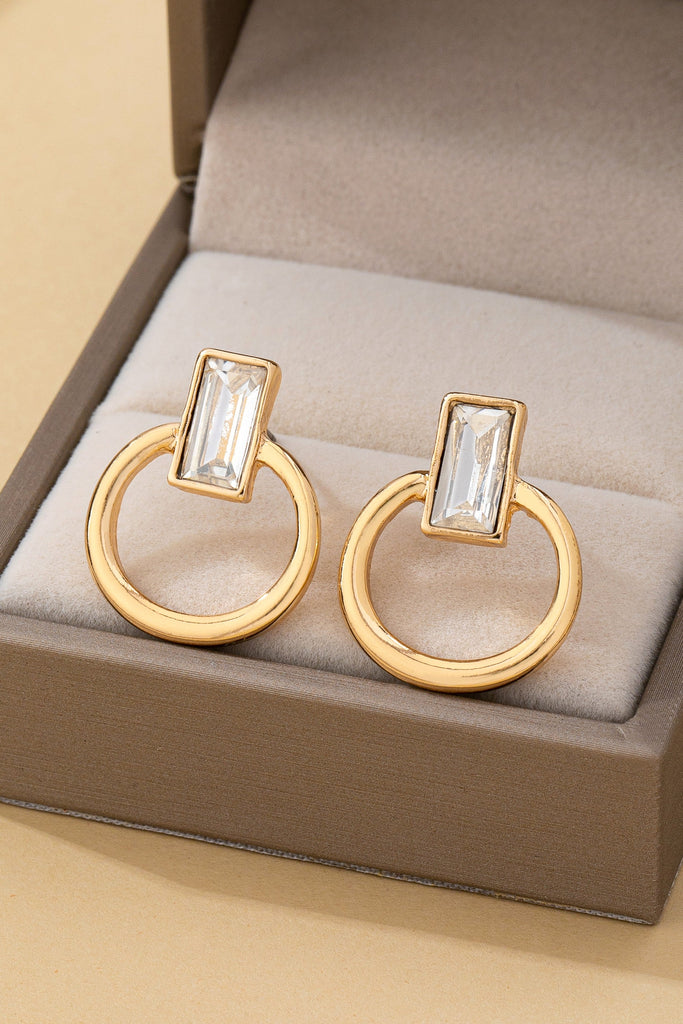 Crystal Cut Door Knocker Earrings | 80E62187