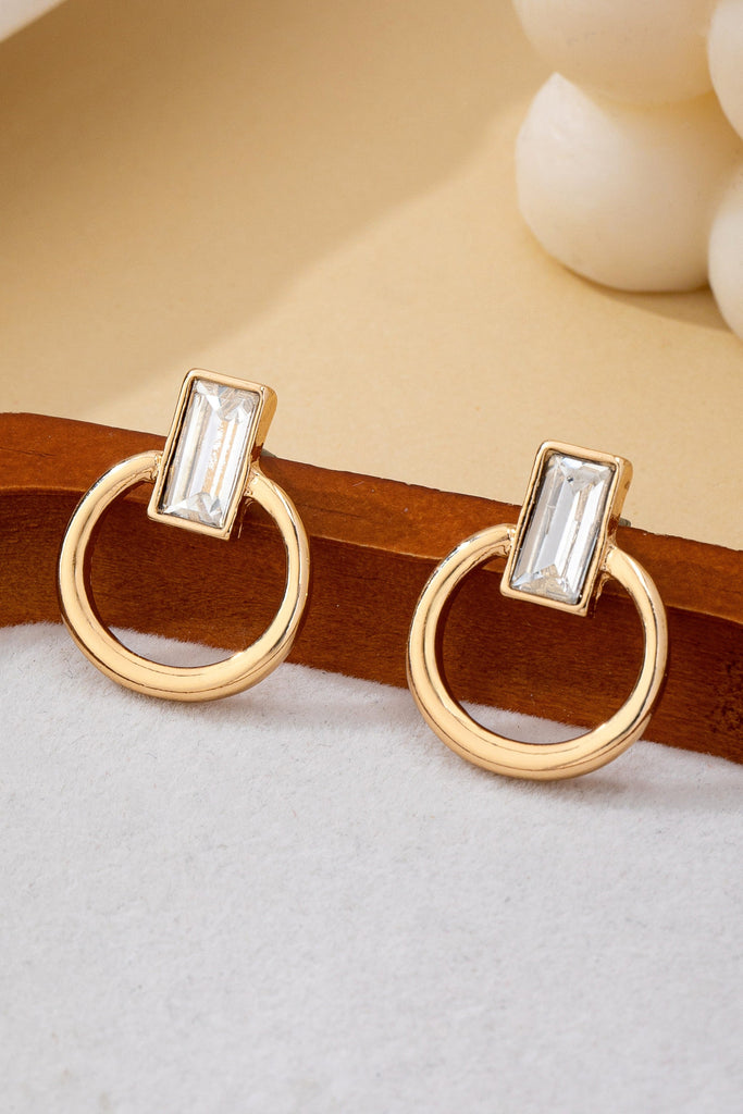 Crystal Cut Door Knocker Earrings | 80E62187