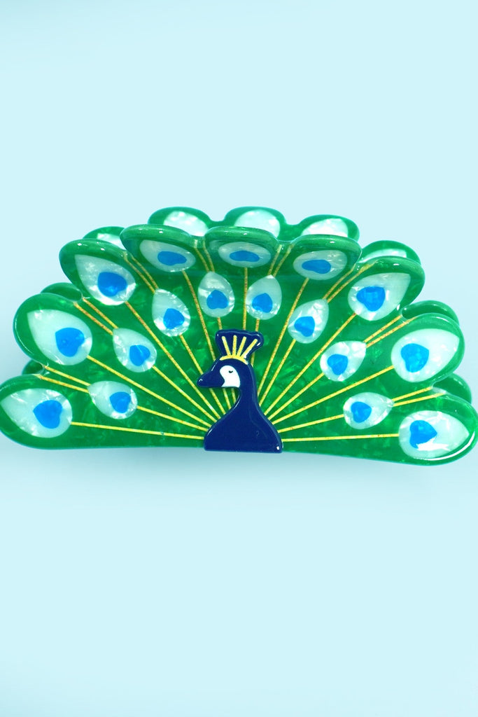 Peacock Motif Hair Claw Clip | 40H1082