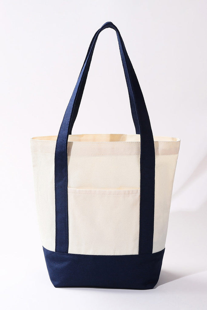 Medium Cotton Canvas Shoulder Tote Bag | 40P612