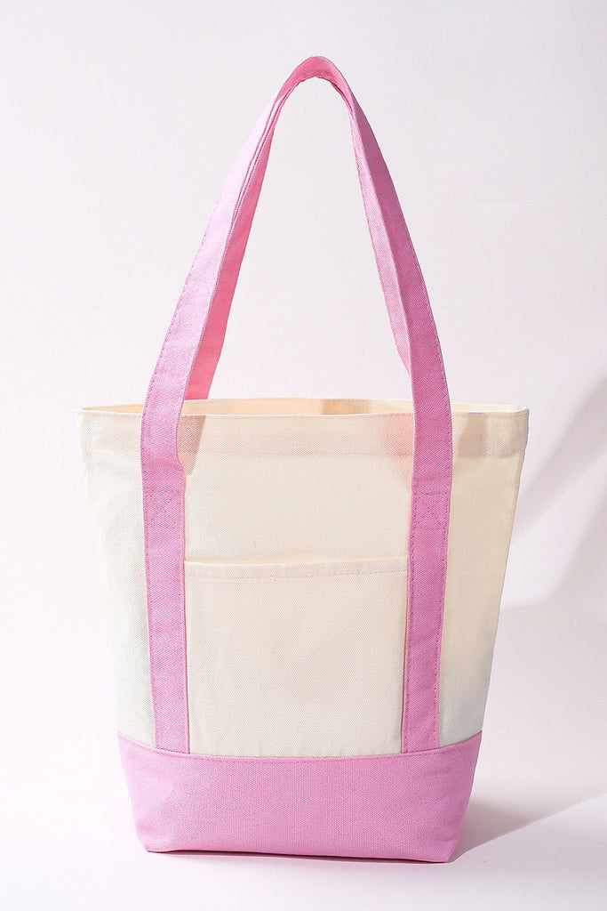 Medium Cotton Canvas Shoulder Tote Bag | 40P612