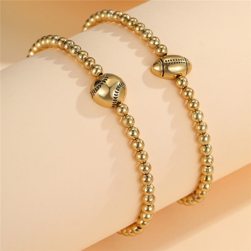 GAME DAY FOOTBALL BASEBALL BALL CHAIN BRACELET | 40B5255