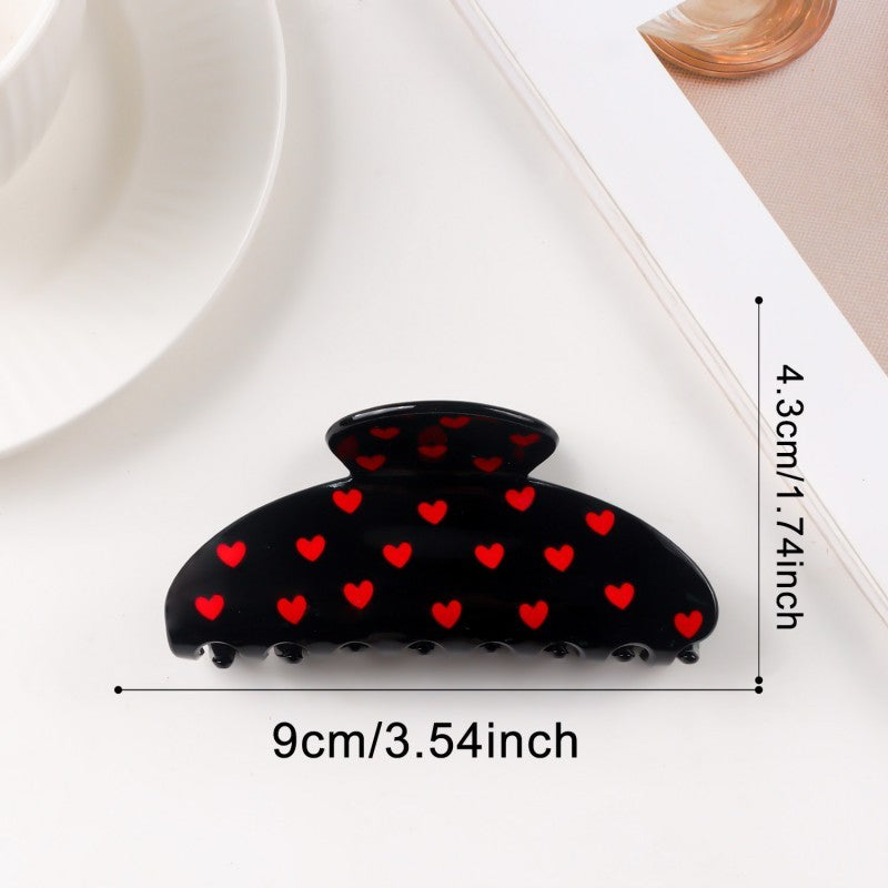 Polka Heart Hair Claw Clip | 40H1087
