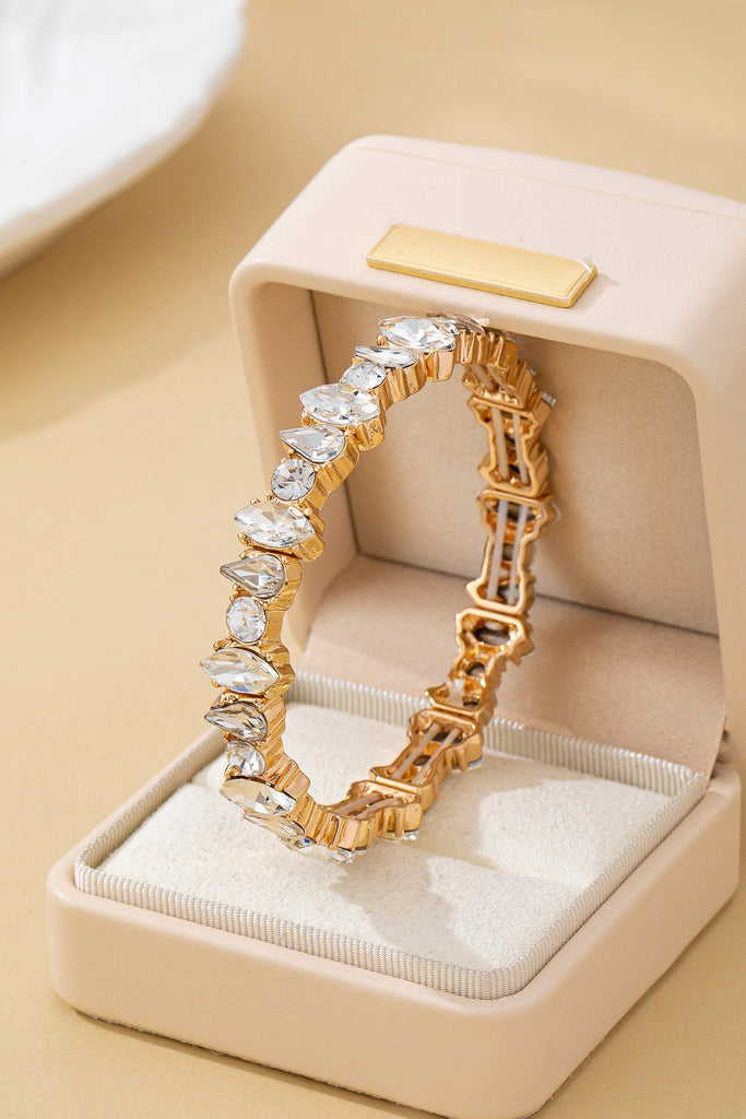 Crystal Gold-Tone Stretch Statement Bracelet | 80B1786