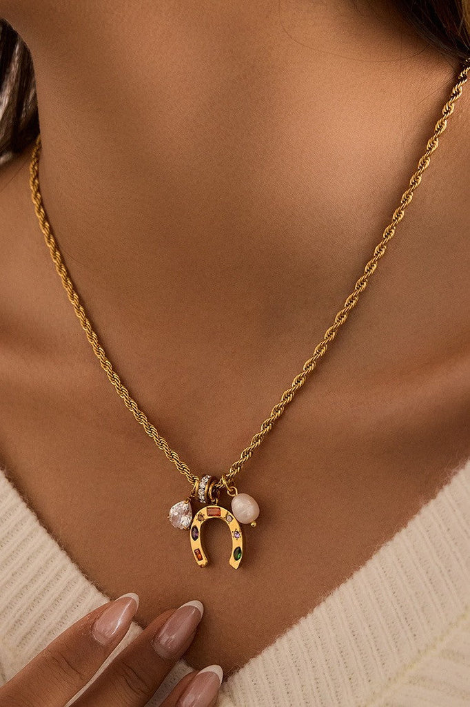 STAINLESS STEEL TARNISH FREE CHARM NECKLACE | 40NK9710