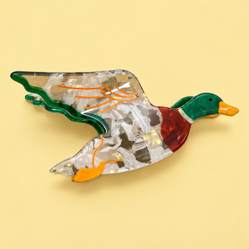 Flying Mallard Duck Hair Claw Clips | 40H1242
