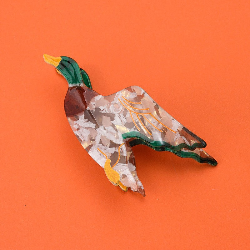 Flying Mallard Duck Hair Claw Clips | 40H1242