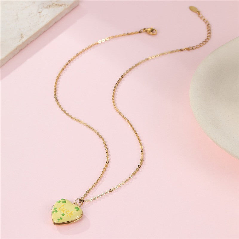 STAINLESS STEEL TARNISH FREE HEART LOCKET NECKLACE |40NK9715