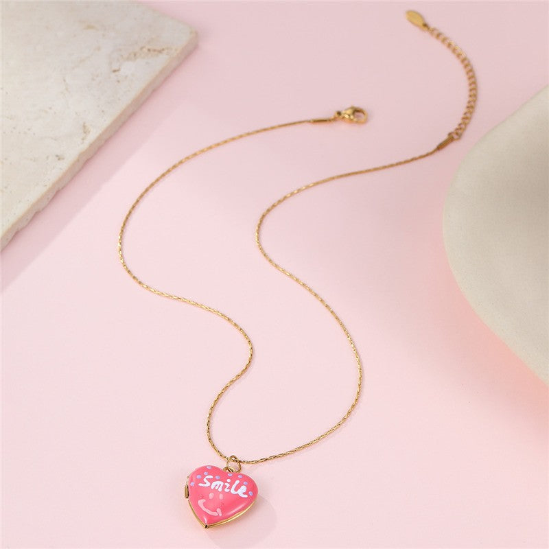 STAINLESS STEEL TARNISH FREE HEART LOCKET NECKLACE |40NK9715