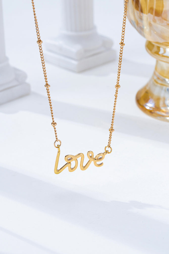 Love Pendant Satellite Ball Chain Necklace | 80N93158