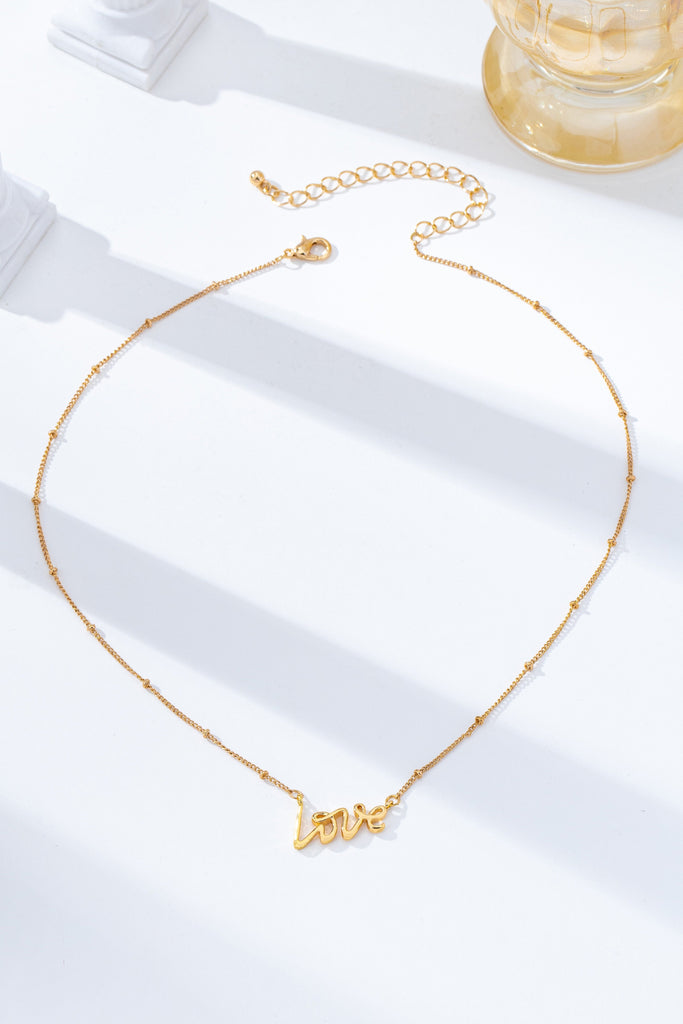 Love Pendant Satellite Ball Chain Necklace | 80N93158