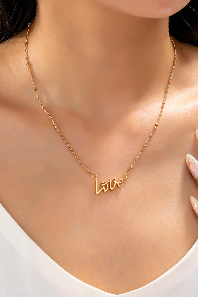 Love Pendant Satellite Ball Chain Necklace | 80N93158