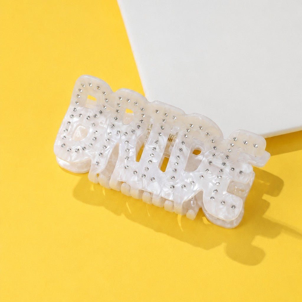 Bride Wifey Mrs Hair Claw Clips | 40H1096