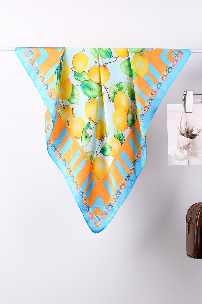 Sun-Drenched Lemon Orchard SilkyFeel Bandana Scarf | 40SC724