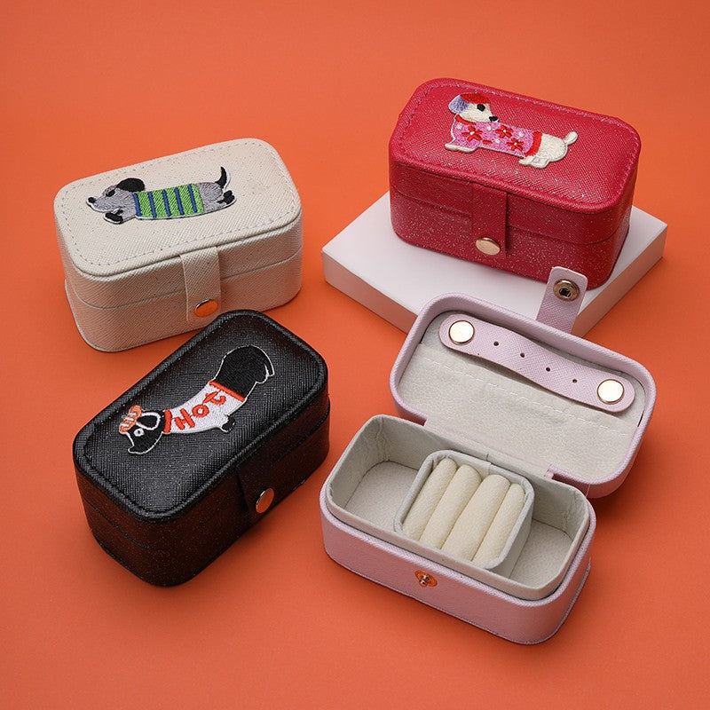 Doggy Dachshund Travel Jewelry Organizer Box Case | 40P653
