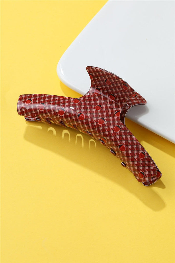 Floral & Gingham Resin Hair Claw Clip | 40H1105