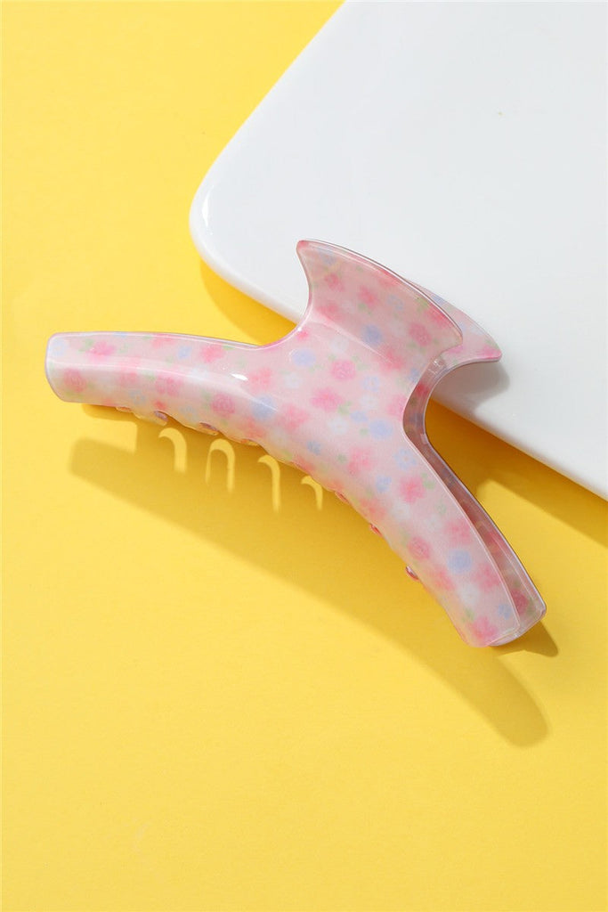 Floral & Gingham Resin Hair Claw Clip | 40H1105